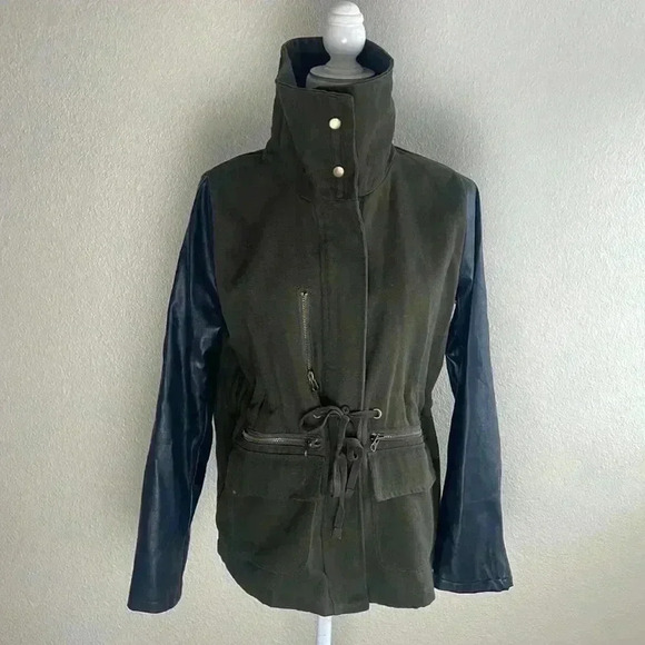 VICI Jacket Spring Coat and Faux Vegan Leather Sleeves - Picture 6 of 9